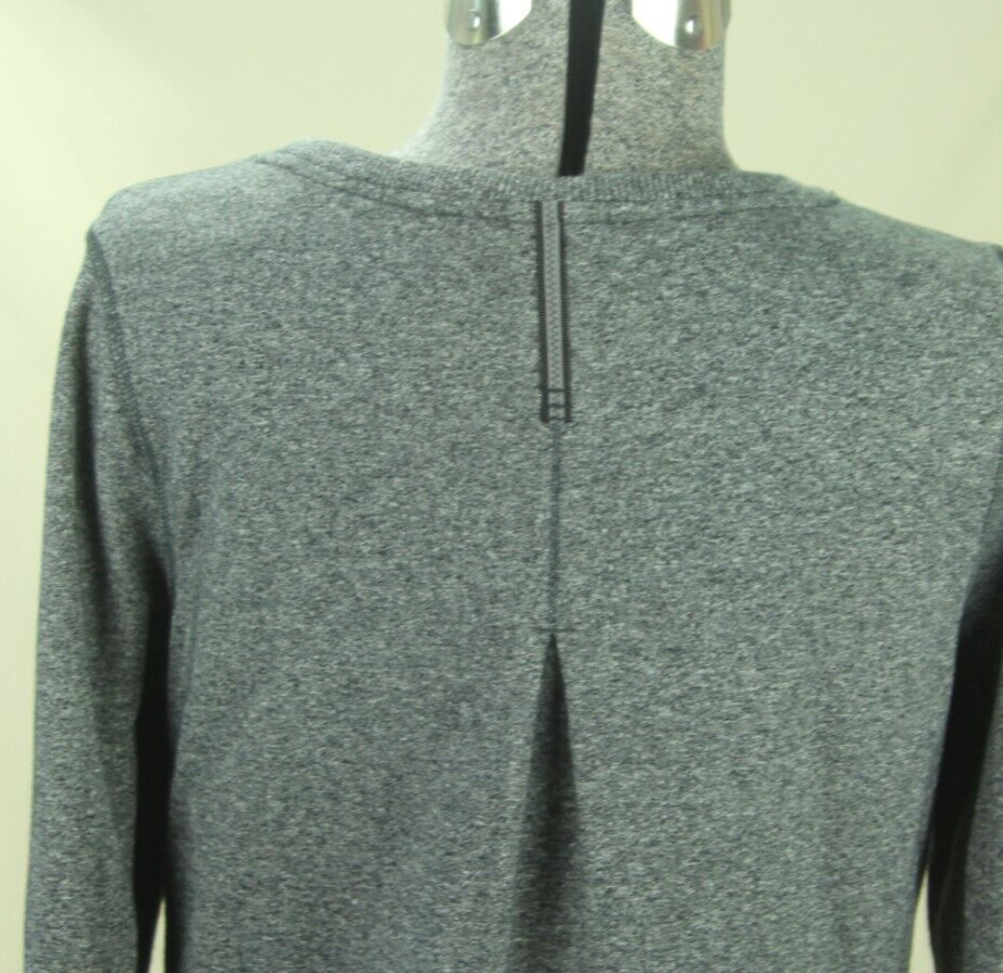 Lululemon Exhalation Pullover II Size 6 Heathered Speckled Black Gray