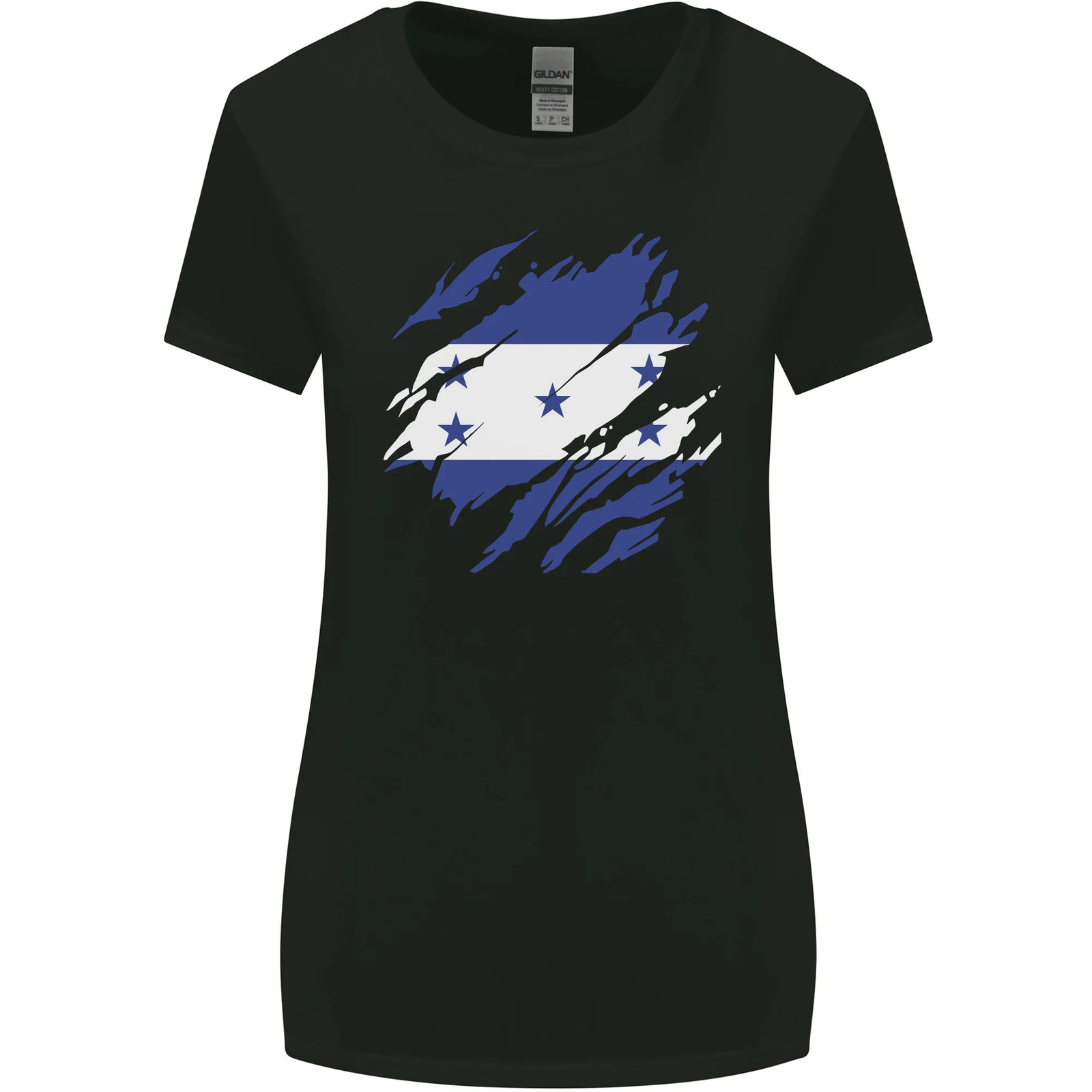 Torn Honduras Flag Honduran Day Football Womens Wider Cut T-Shirt