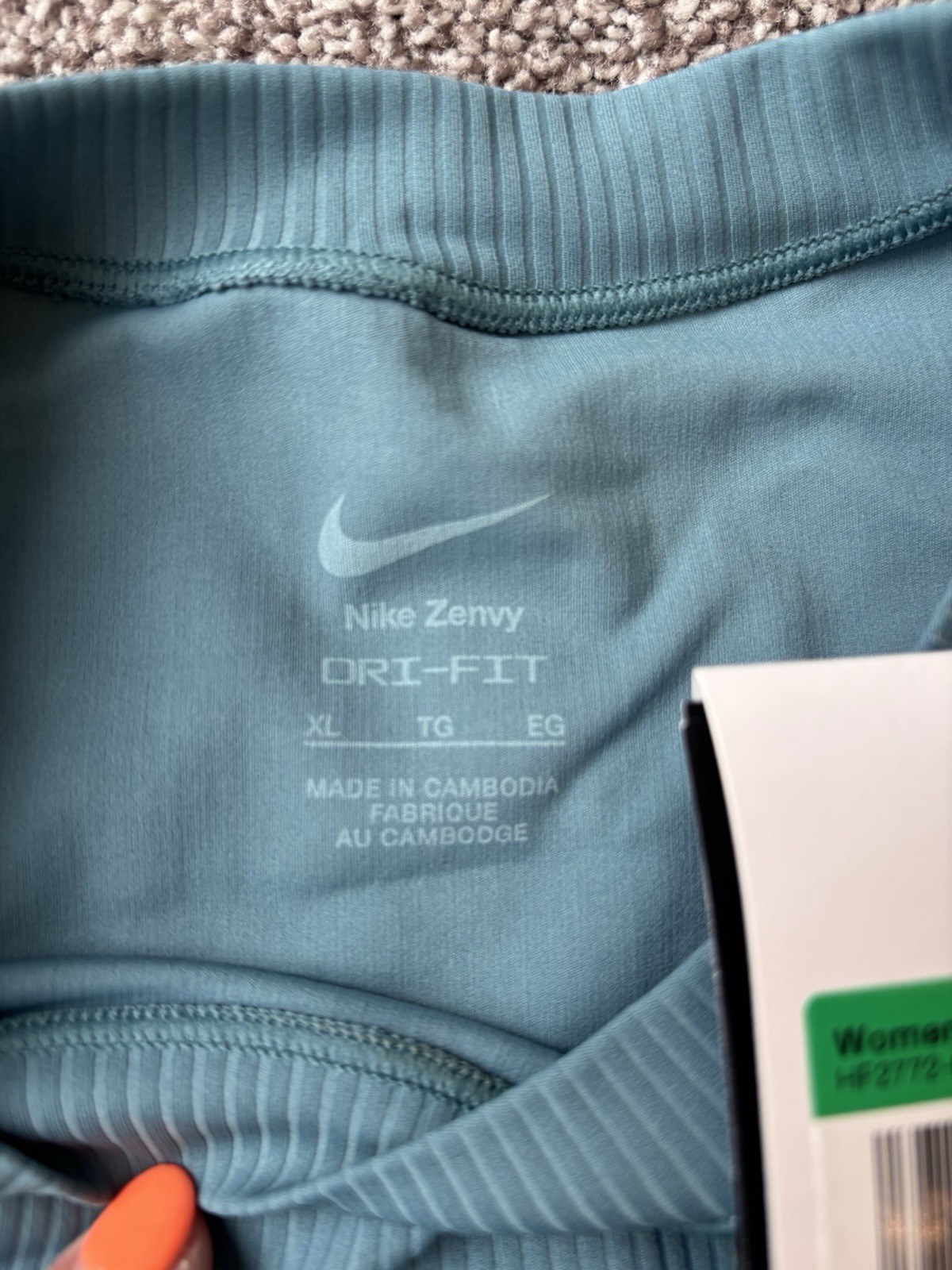 Nike Zenvy Rib Women’s XL Dri-FIT Short-Sleeve Top HF2772-006