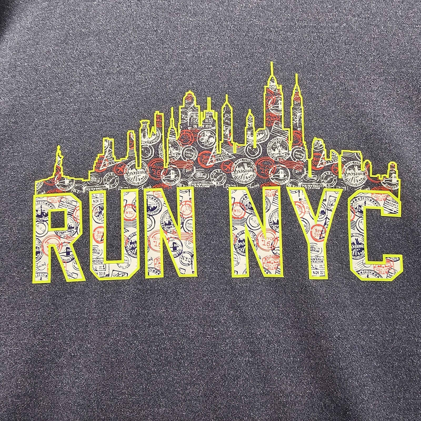 ASICS Performance RUN NYC 2017 Marathon Women MED Graphic Pullover Running Shirt