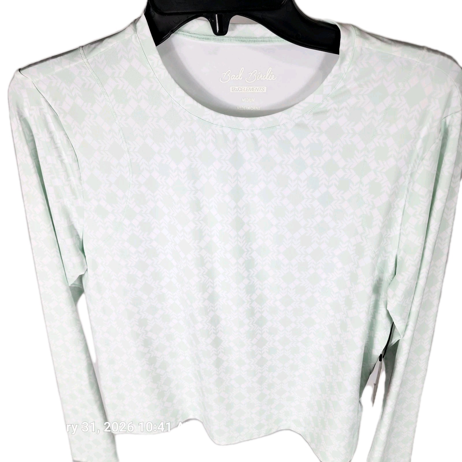 Bad Birdie Shirt Women’s Medium Saguaro Geometric Elements Cooling Long Sleeve