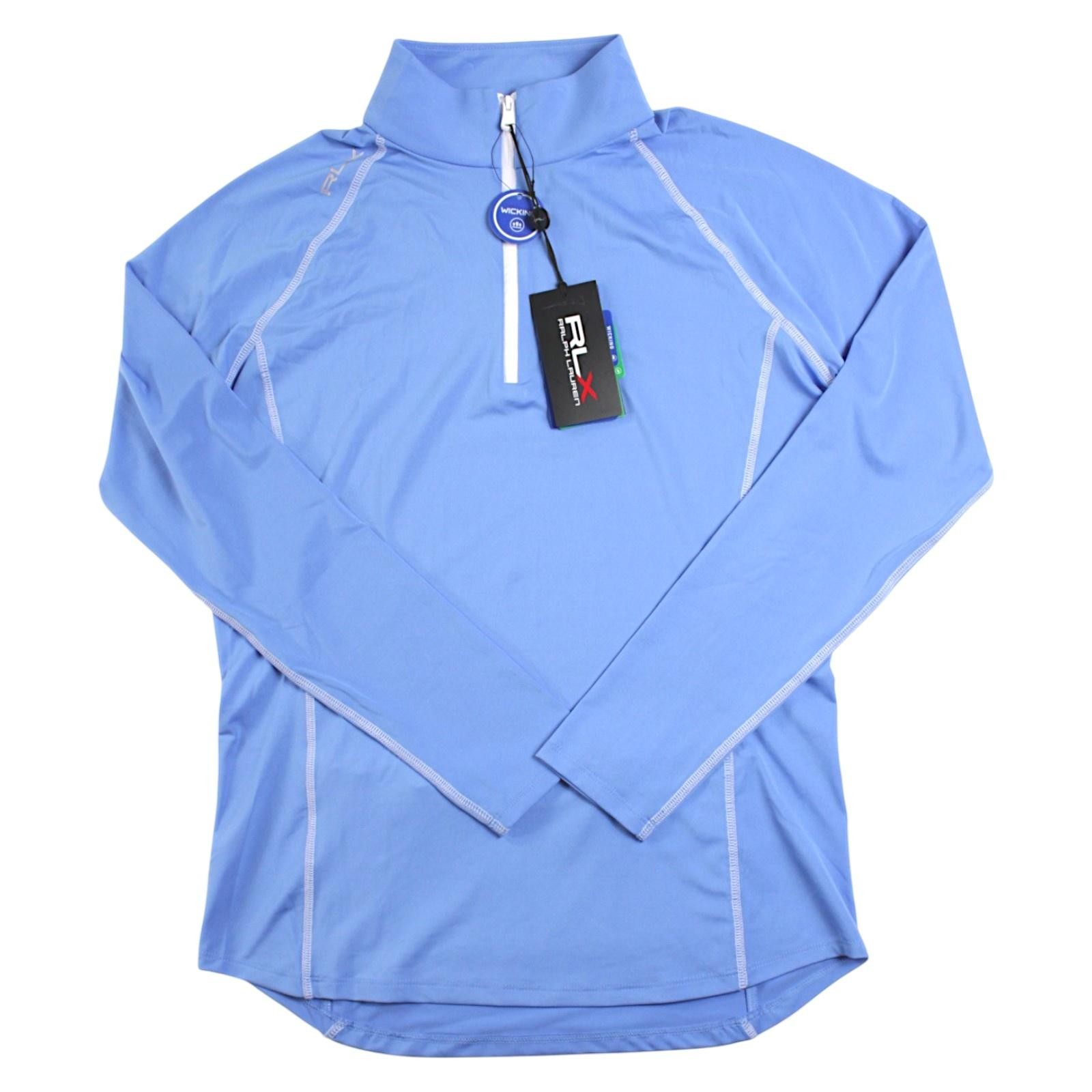 RLX Ralph Lauren Pullover Top Womens S Blue 1/4 Zip Pullover Lightweight $128