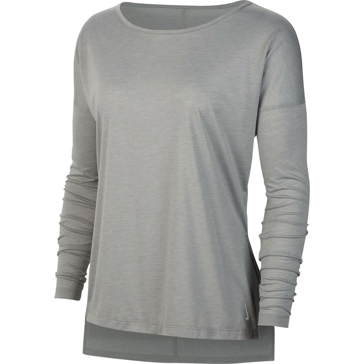 MWT Women’s Nike Yoga Long Sleeve Shirt Gray XS, Small MSRP $40 CJ9324-073