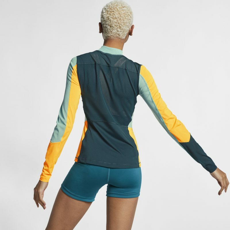 NIKE PRO HYPERCOOL TRAINING MESH SLIM FIT LONG SLEEVE TOP AR6699-304 WOMEN S