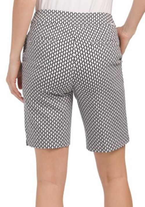 NWT SWING CONTROL Black & White 10″ Pullon Stretch Golf Shorts size 12