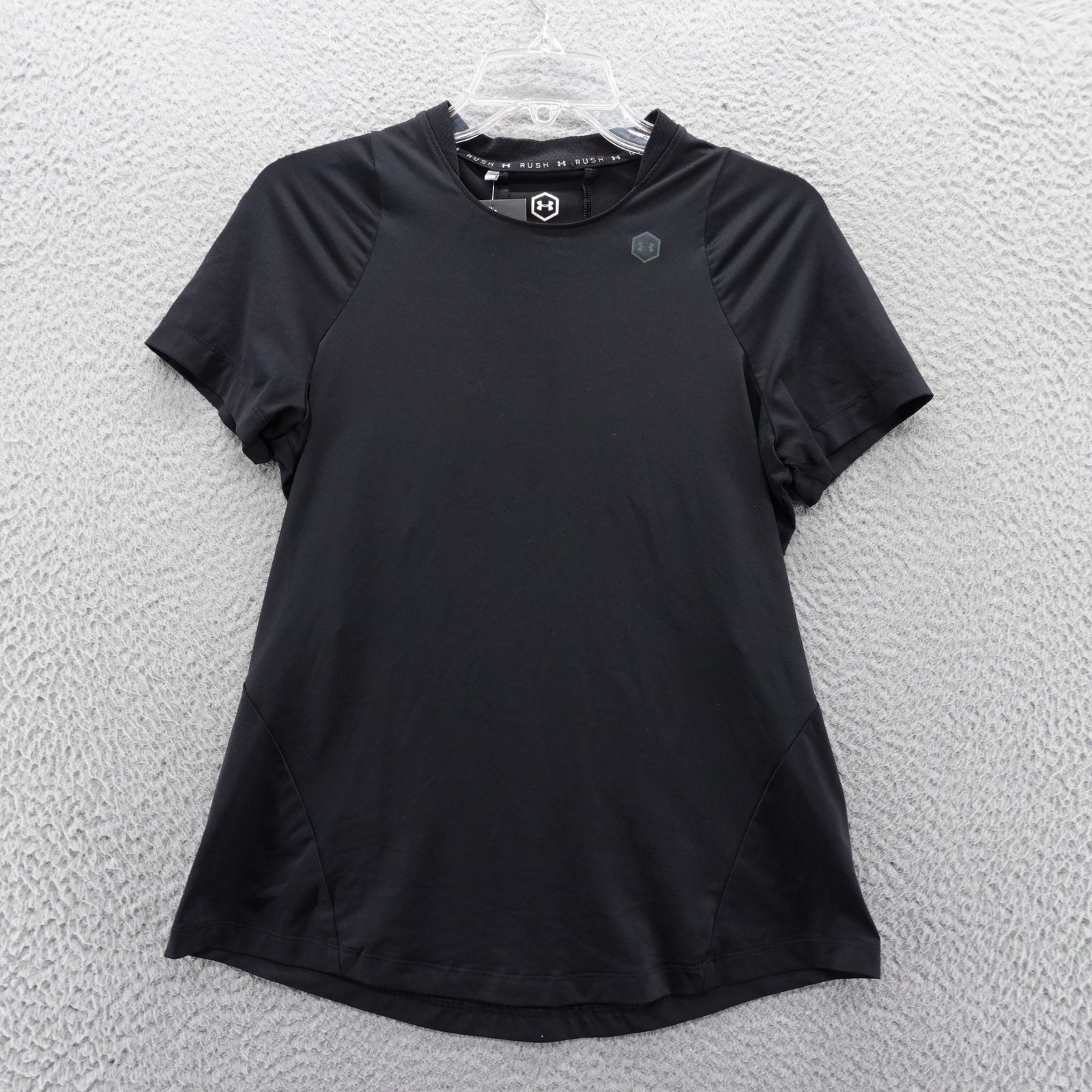 Under Armour Womens Rush HeatGear Vanish Energy Training Shirt Black Medium NEW