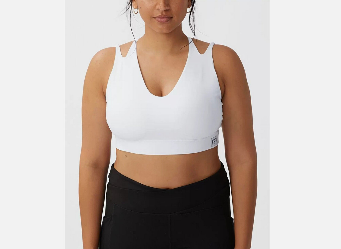 COTTON ON TrendyActive Ultimate Workout Crop Top White Plus Size 14 7159