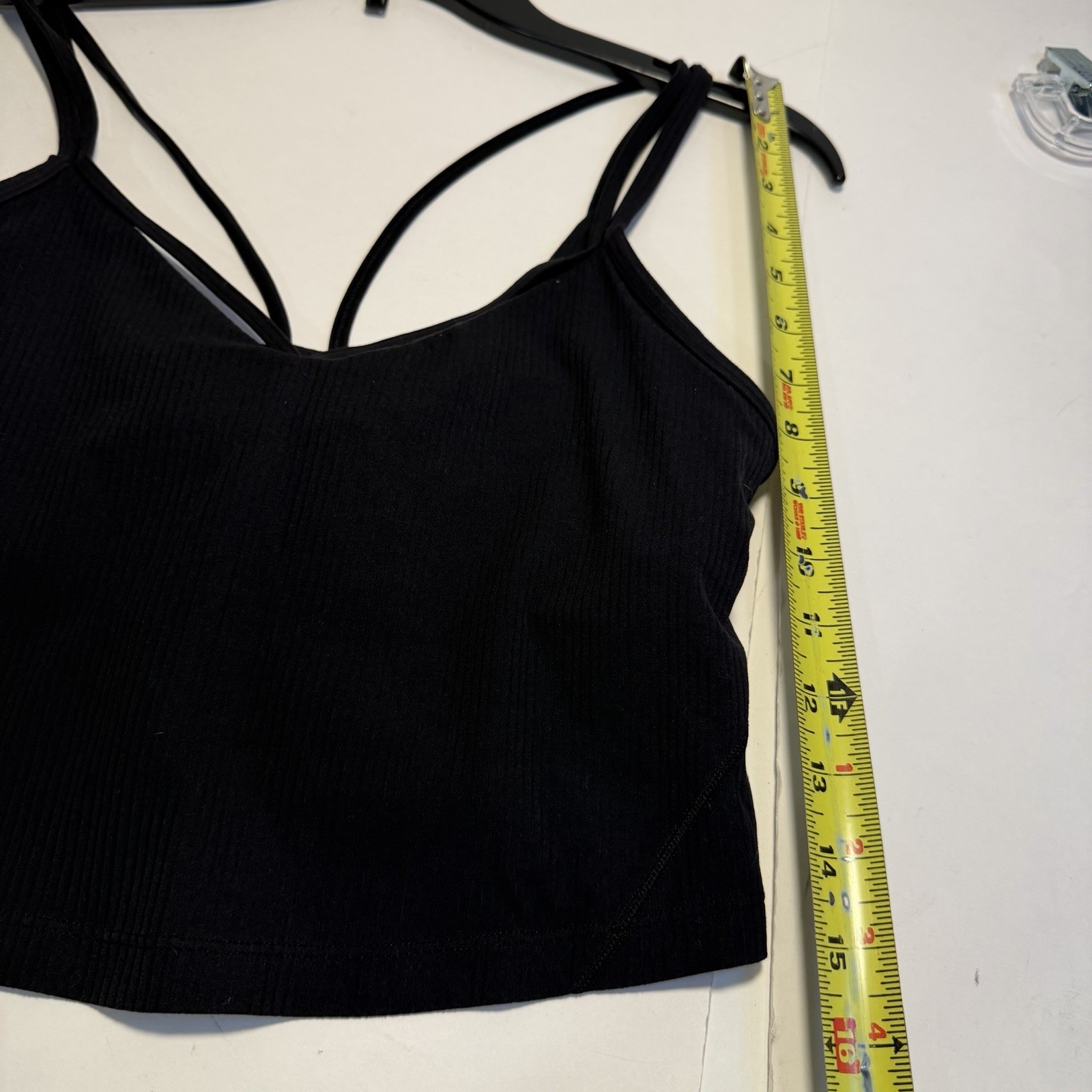 lululemon Align™ Strappy Ribbed Crop Tank Top 8 Black Sexy Yoga Sporty Training