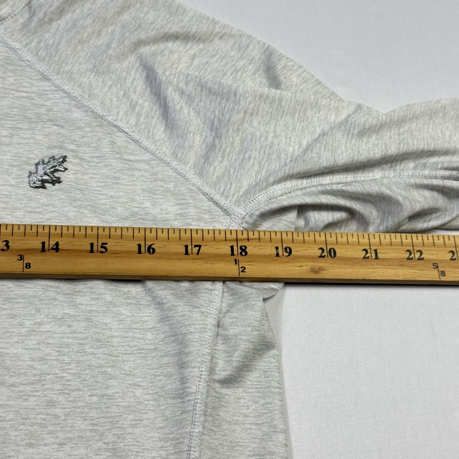 Straight Down Pullover Womens Medium Gray Long Sleeve 1/4 Zip Golf Stretch Top