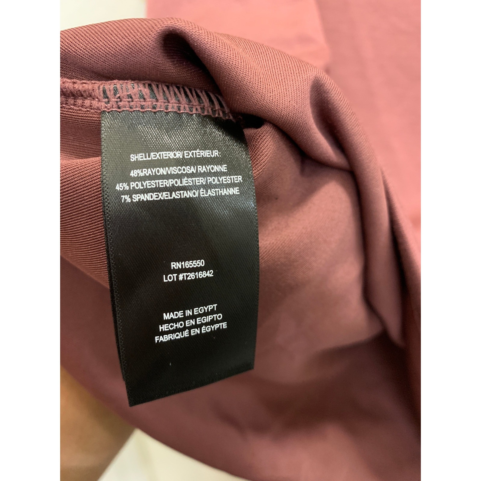Womens Basic Medium Mauve Dolman Sleeve Top NWT Athleisure Soft Stretch Tee