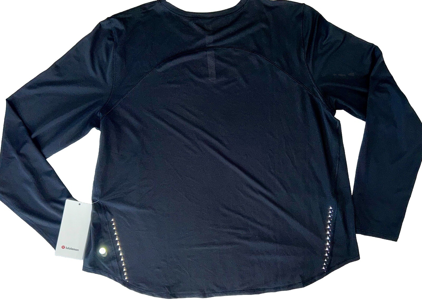 NWT💎LULULEMON💎SIZE 16💎RUN & TRAIN LONG SLEEVE💎BLACK💎PERFECT VENTILATED TEE