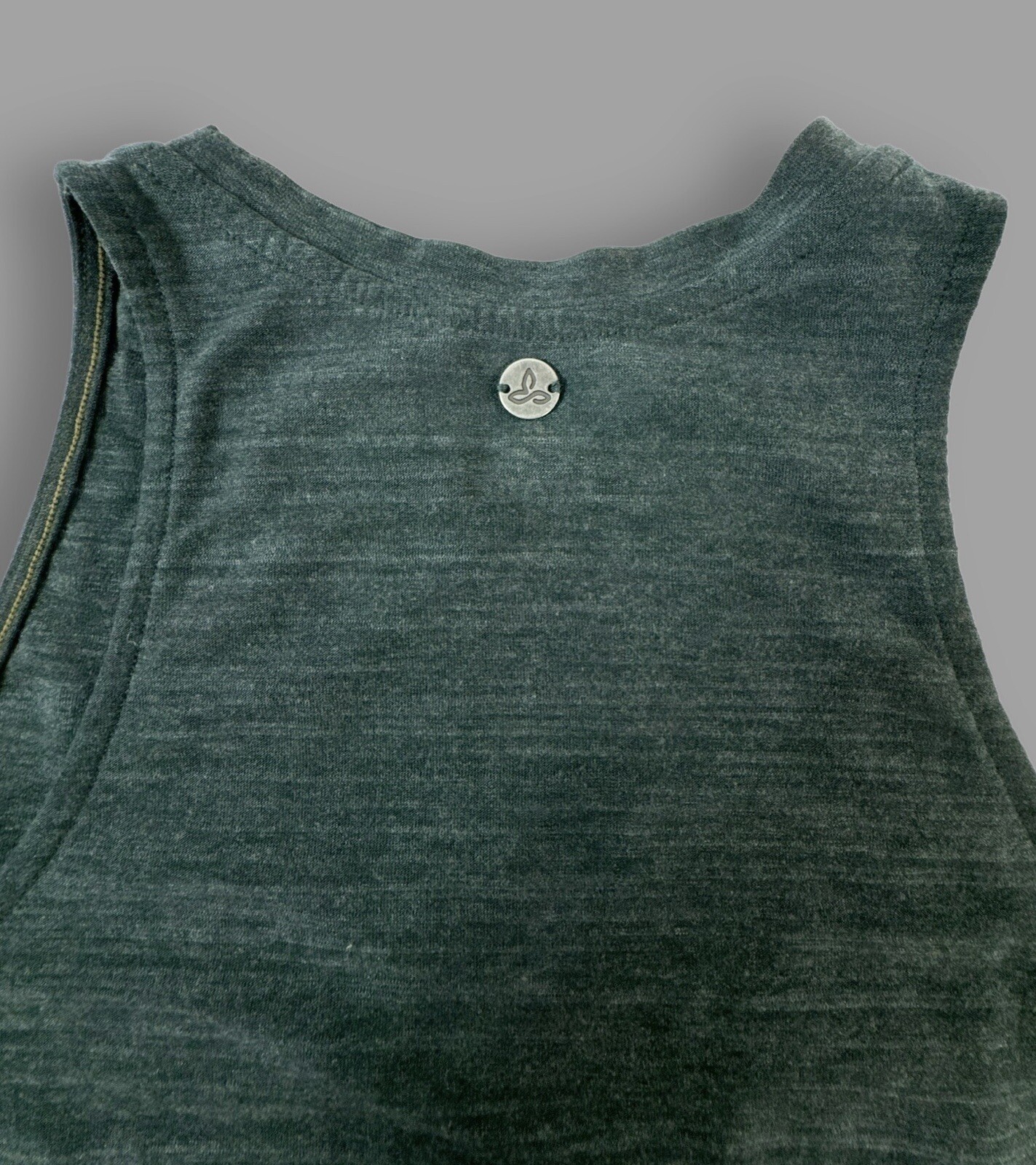 prAna North Star Recycled Split Side Active Tank in Dark Green Size S Small