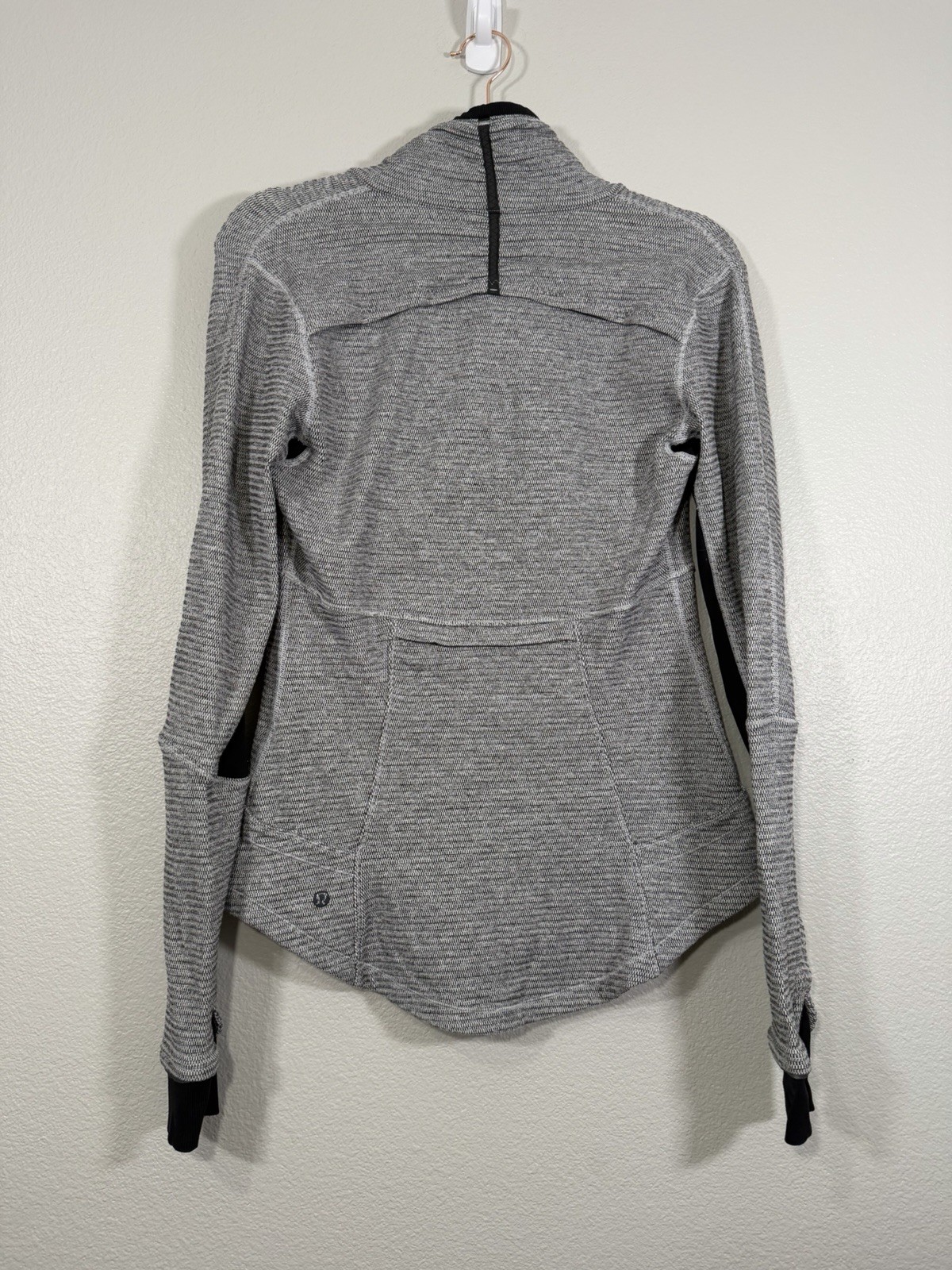 lululemon athletica Base Runner Herringbone Performance Half-Zip Gray Women 6