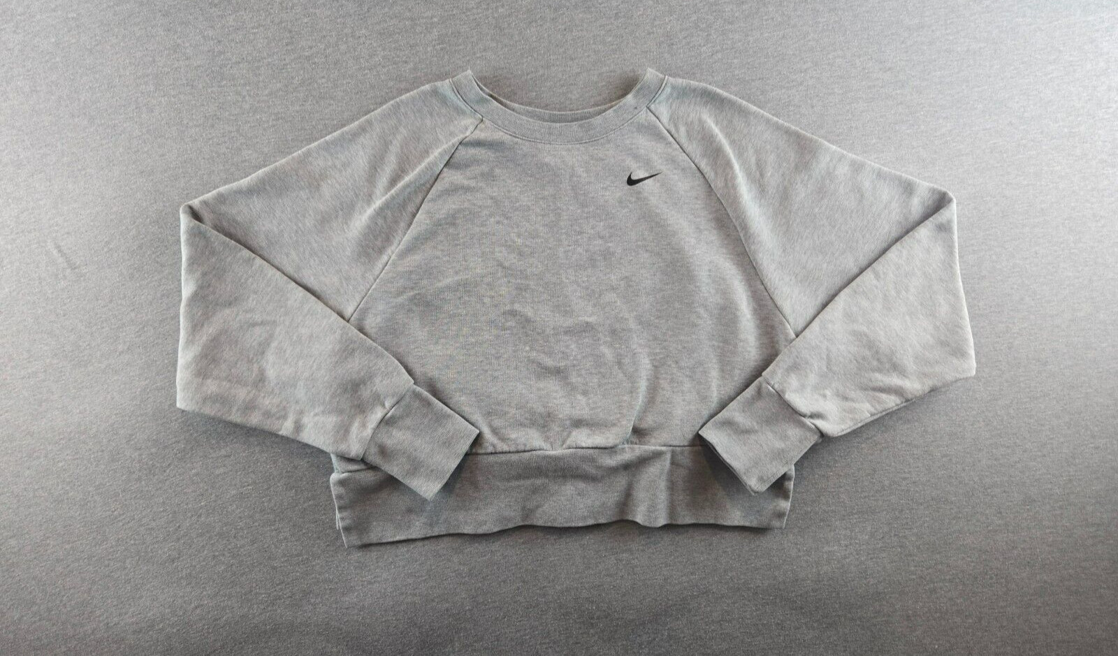 Nike Dri Fit Women’s Crop Training Sweatshirt Vented Back Grey Sz. S LvCQ0069
