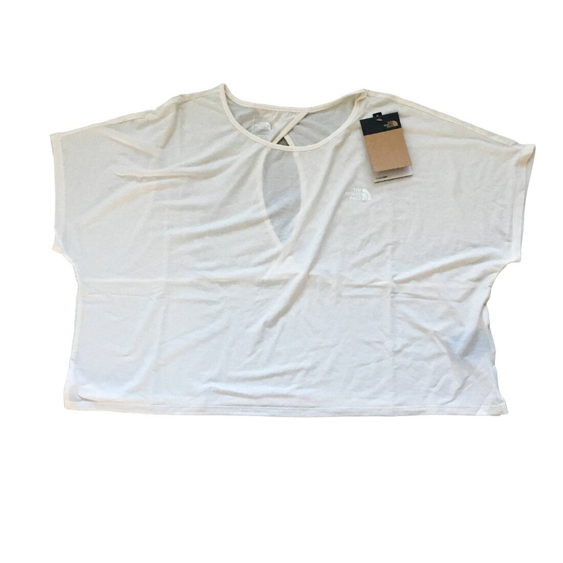 The North Face Women’s Short Sleeve T-Shirt Gardenia White Wander Crossback XXL