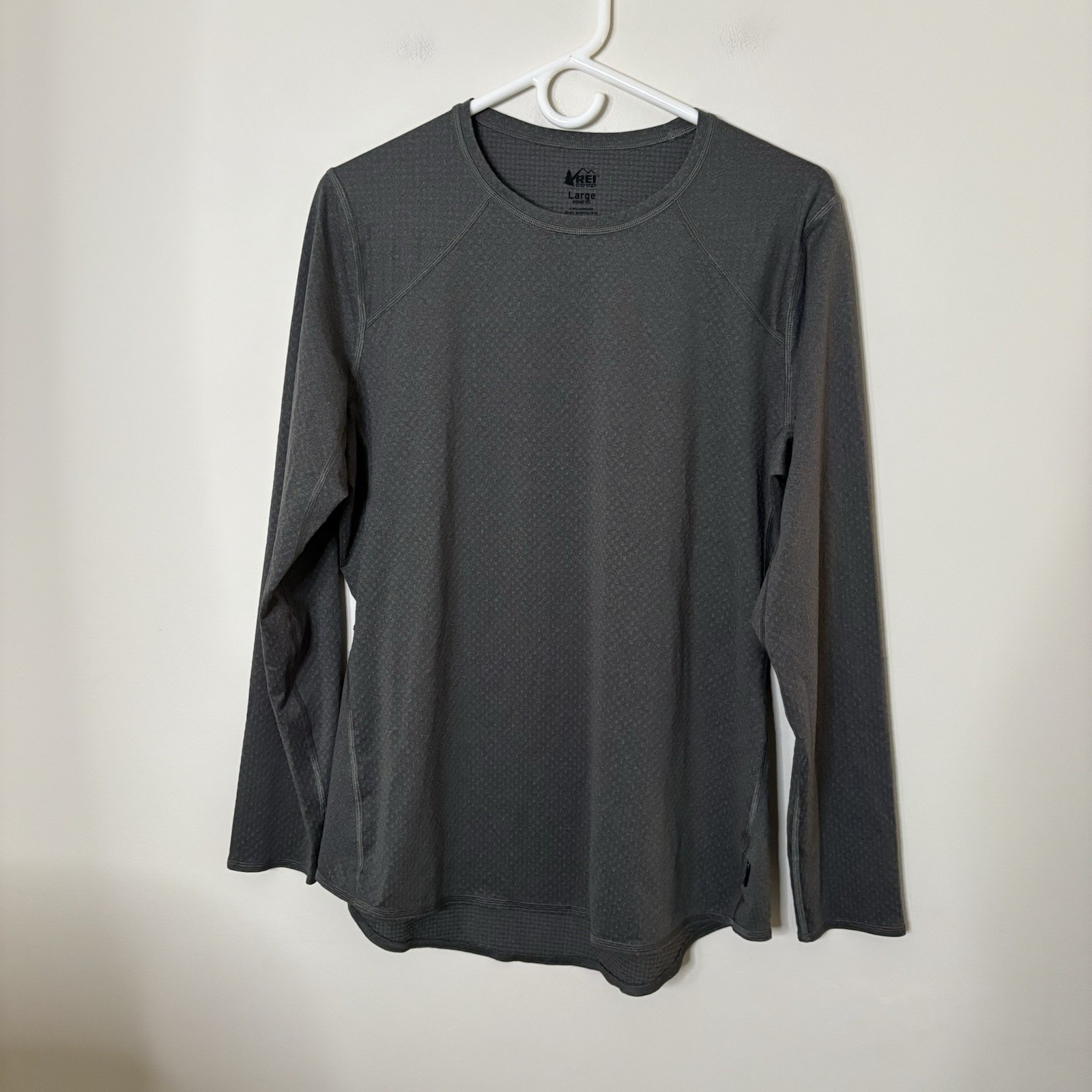 REI Co-op Women’s Large Grey Long Sleeve Top Shirt Outdoors Hiking U7