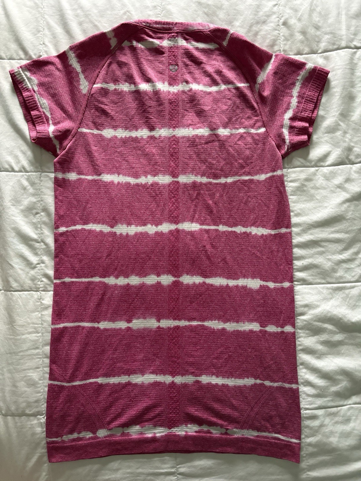 Lululemon Swiftly Tech Tee Pink/White Striped Size 6