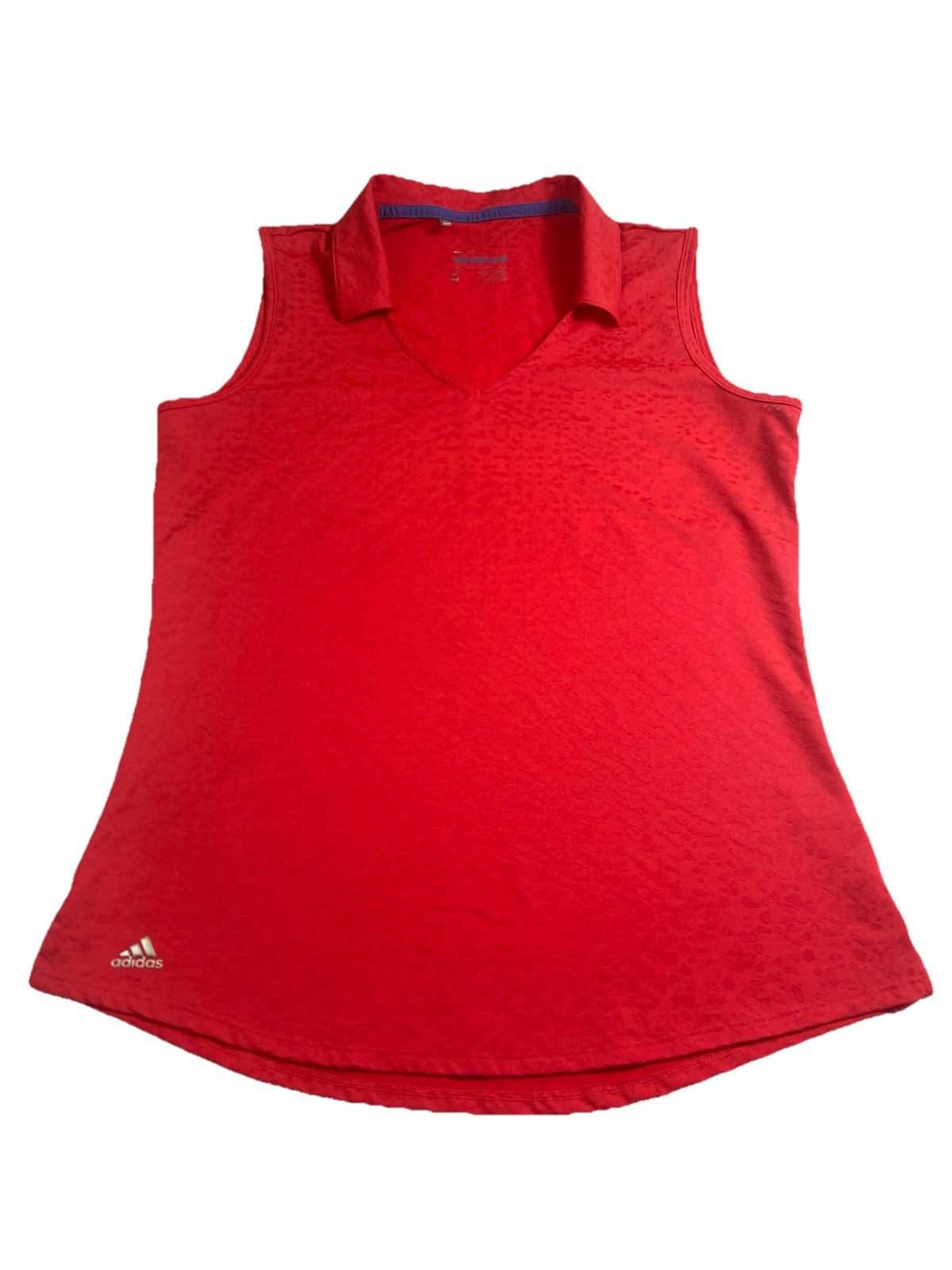 Adidas ClimaCool Golf Polo Tank Top Womens Small Pink Sleeveless V Neck Stretch