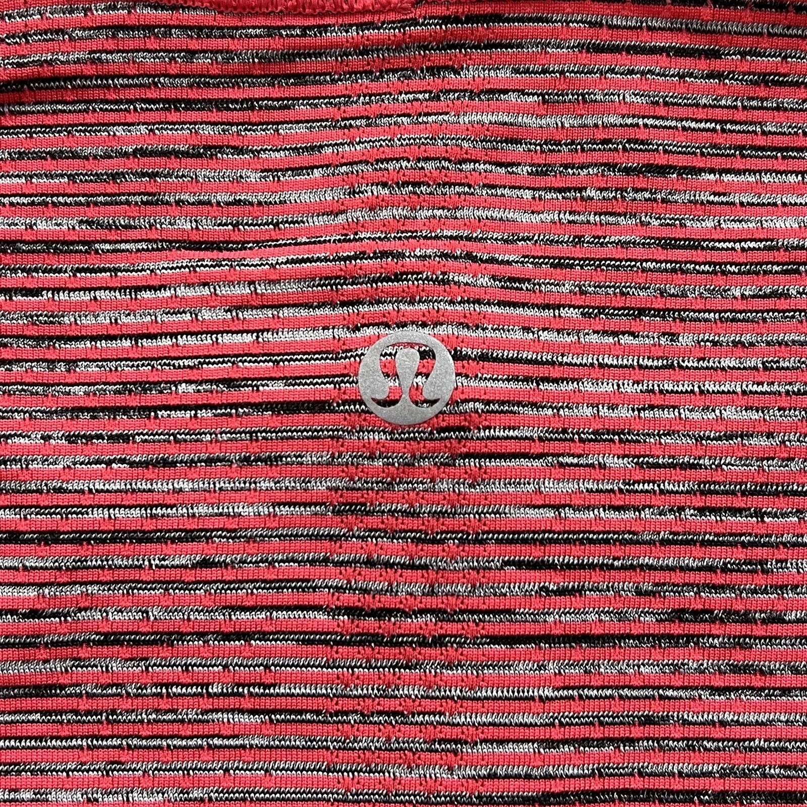 Lululemon Red Alert White Black Swiftly Tech Long Sleeve Crew Thumbholes Top 6