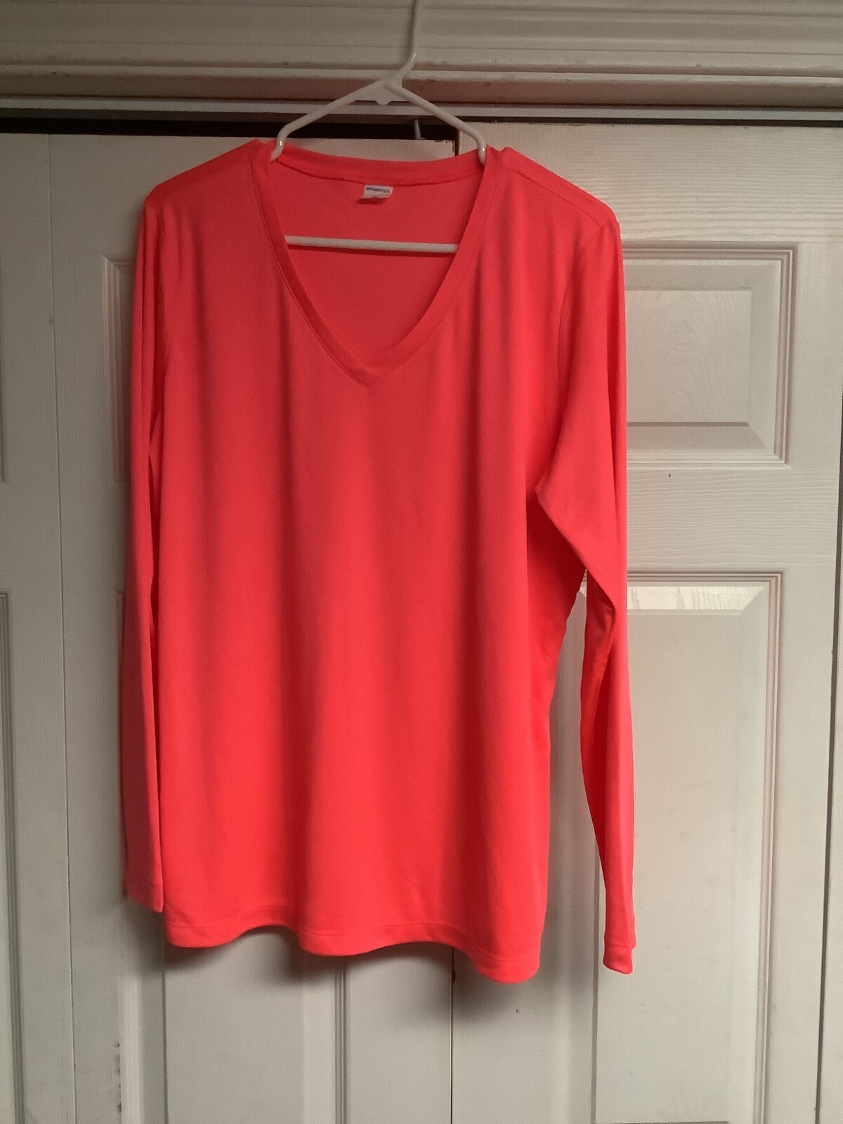 SPORT-TEK. WOMENS LS V NECK TEE SHIRT SIZE XLARGE