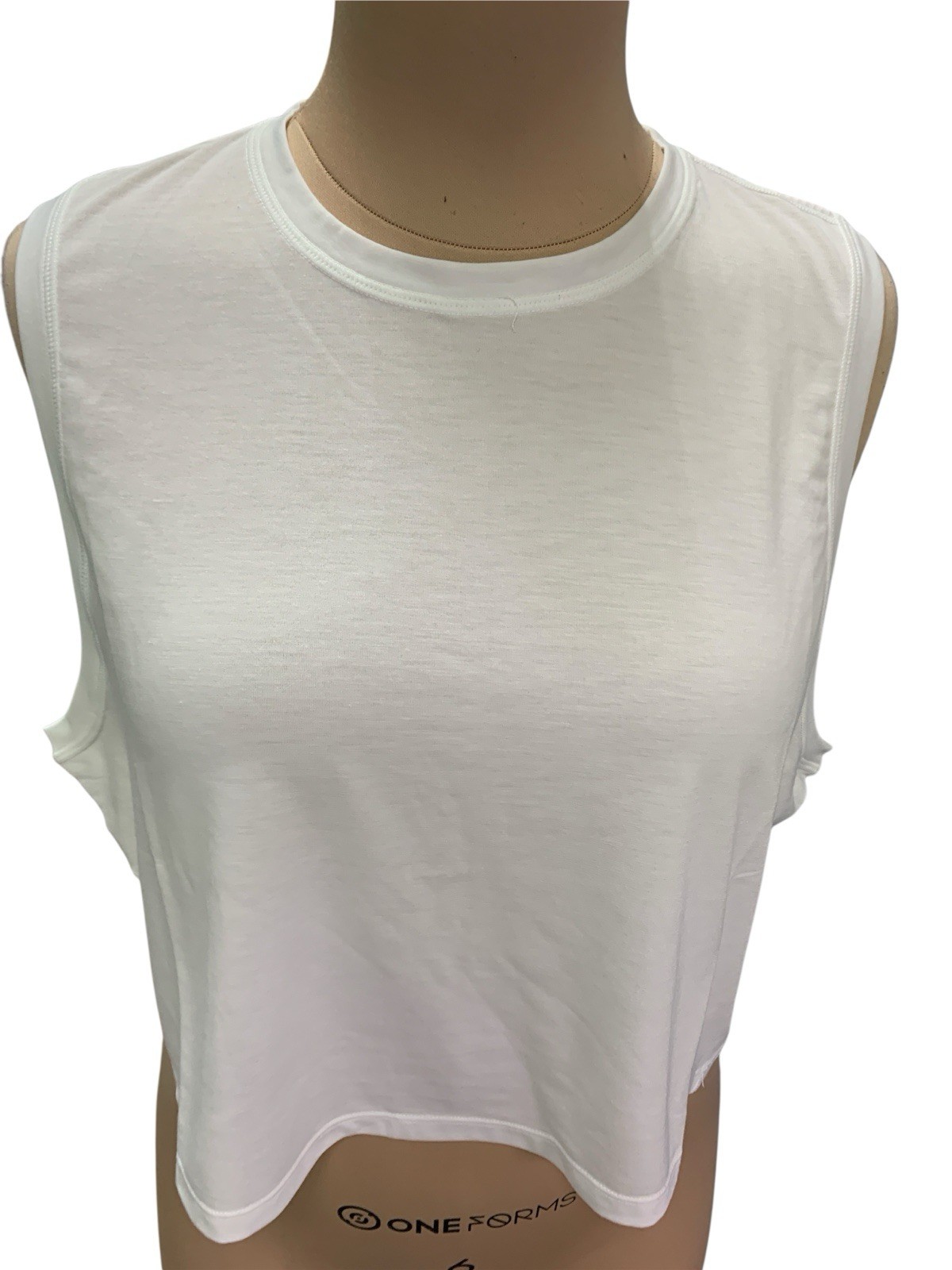 NWT Women’s Sweaty Betty Crop Muscle Tank White Breathe Easy Size Large