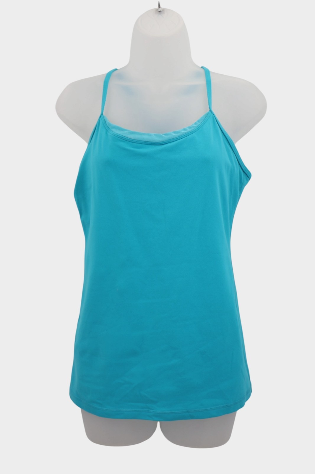 Lululemon Power Y Tank Top Size 4 Turquoise Blue Luon Fabric Racerback Athletic