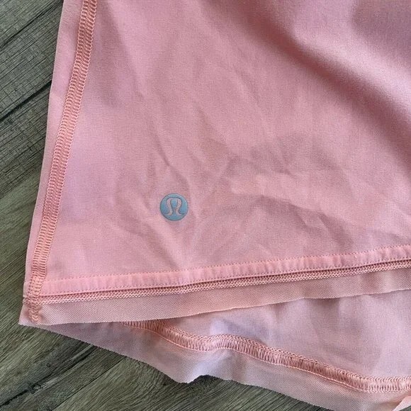 Lululemon Free Spirit Tank High Neck Tie Back Light Coral Size 6