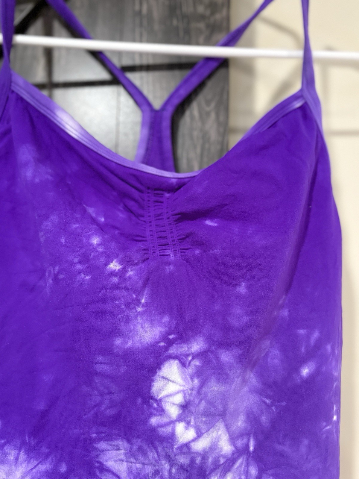 Athleta Tie Dye Tank Top Padded Purple Woman’s Size Small Top Y2K