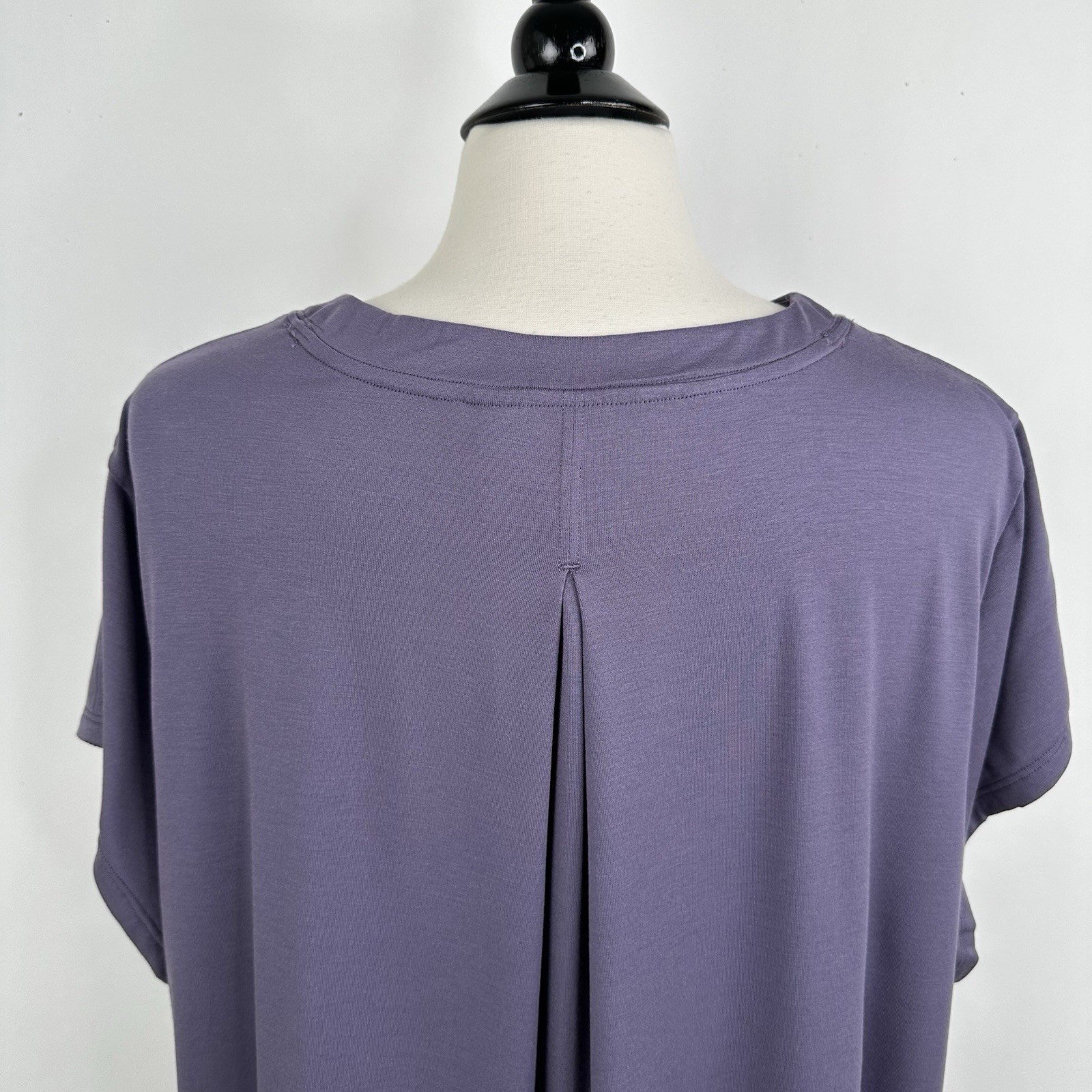 Athleta With Ease Tee 1X Nightfall Purple TENCEL Modal NWT Yoga Top Breathable
