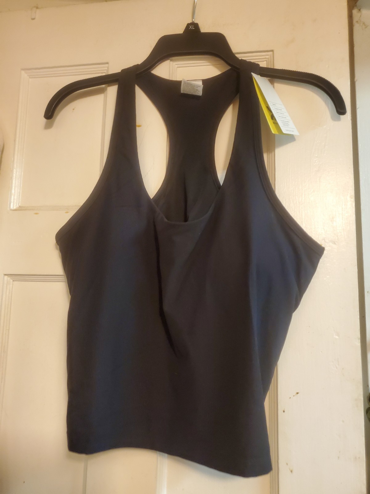 NEW All In Motion Everyday Soft Rib Racerback Black Tank Top Women’s Size L NWT