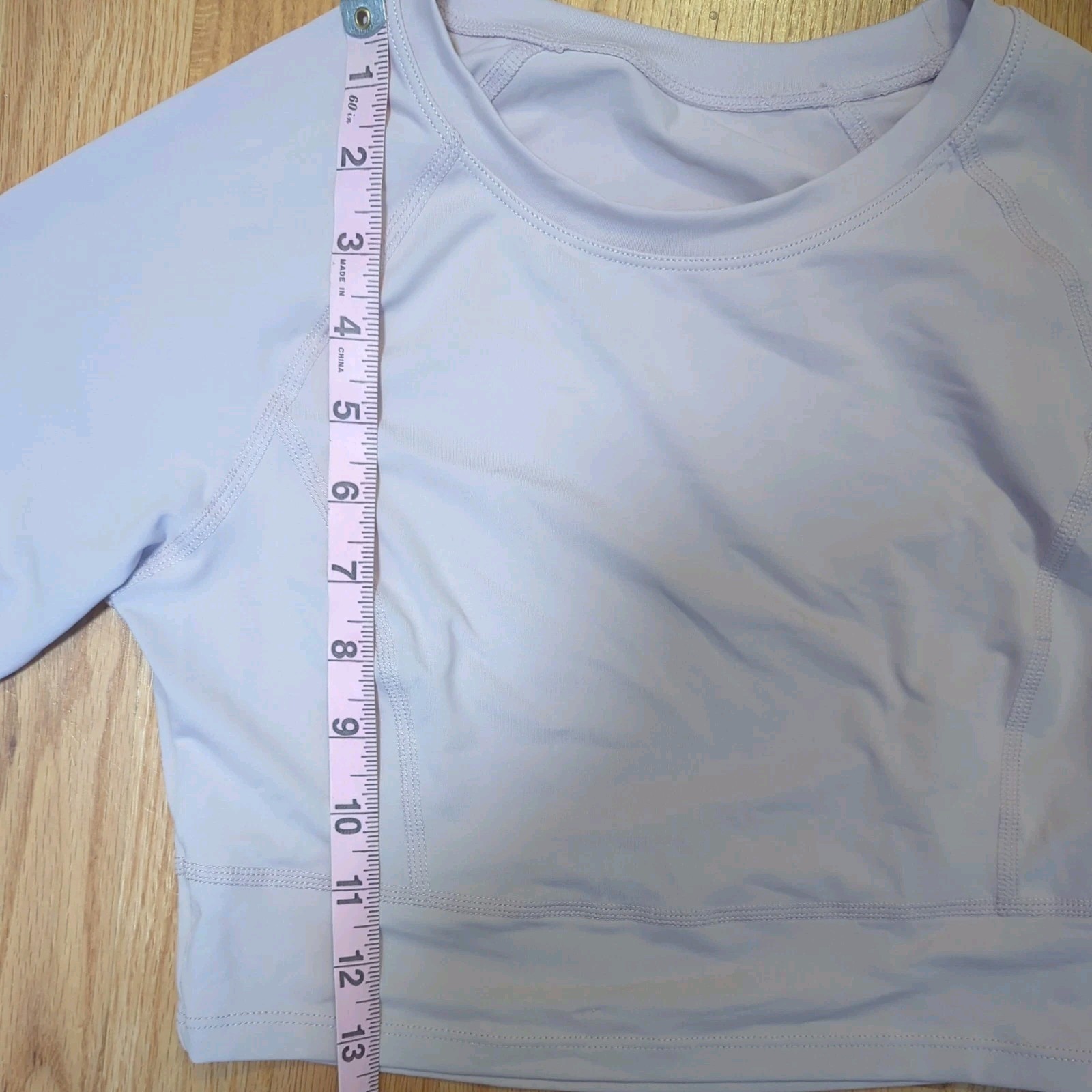 NWT Halara Pale Lilac Solid Thumb Hole Cropped Yoga Sports Top Long Sleeve- S