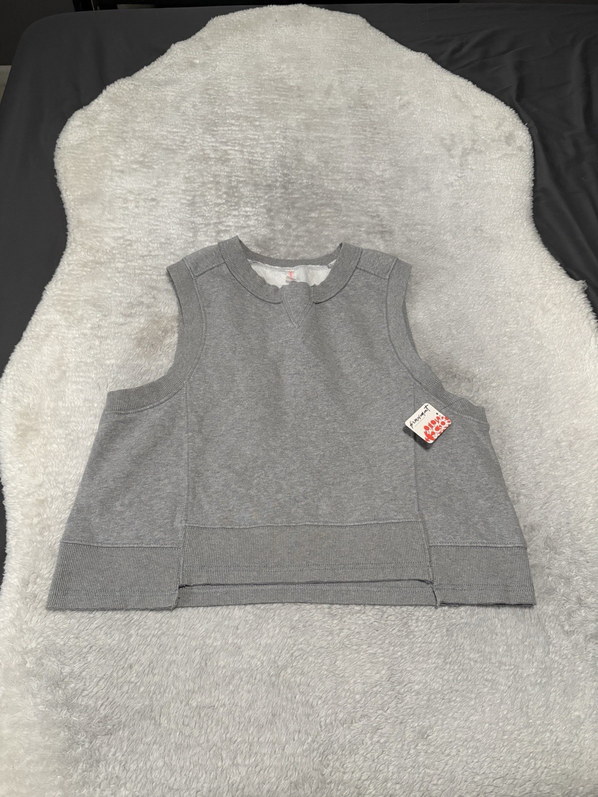 New FP Movement Free People Gray Heavyweight Tank Size Medium NWT