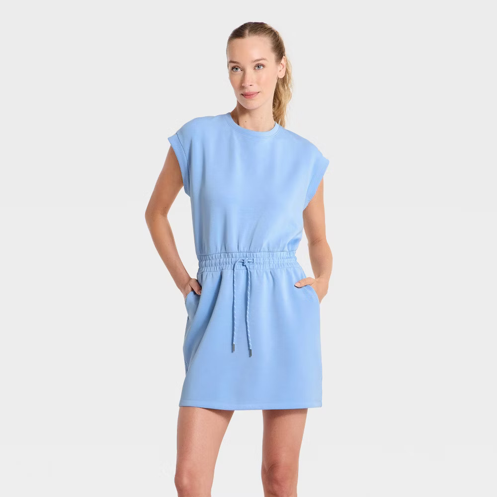 Women Airy Sleek Dress – All In Motion Light Blue M