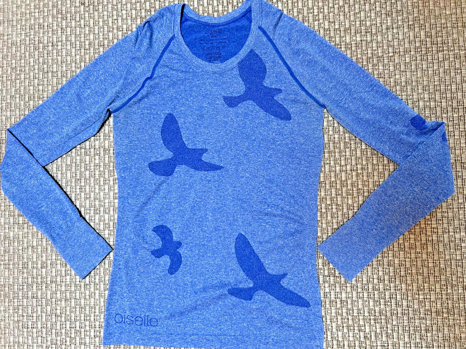 Oiselle Flyte Long Sleeve Shirt M Heathered Blue Running Fitness – EUC