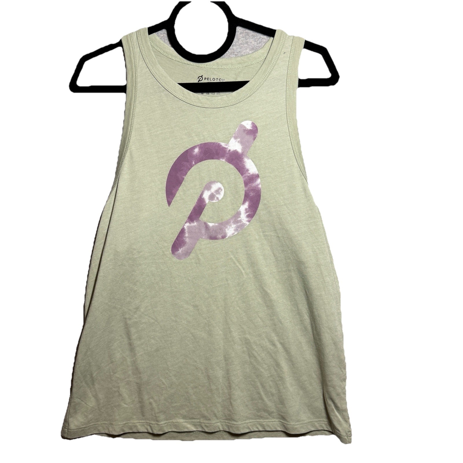 Peloton Tank Top Med Green Cotton Blend Go Beyond the Known Racerback Activewear