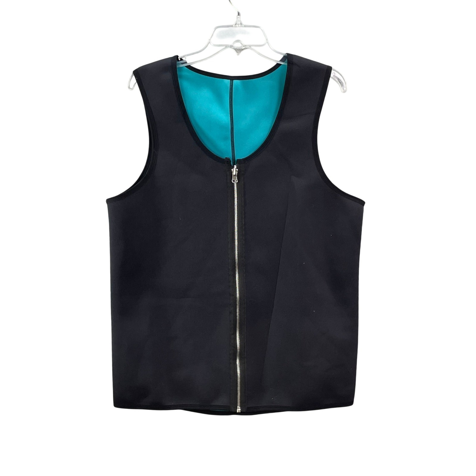 Unbranded Neoprene Sauna Sweat Vest Women’s 3XL Black Teal Workout Waist Trainer