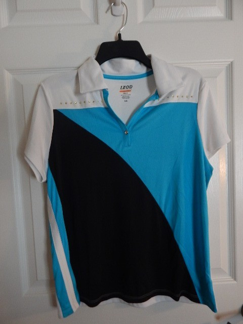 IZOD PerformX Cool FX Short Sleeve Activewear Top (L)