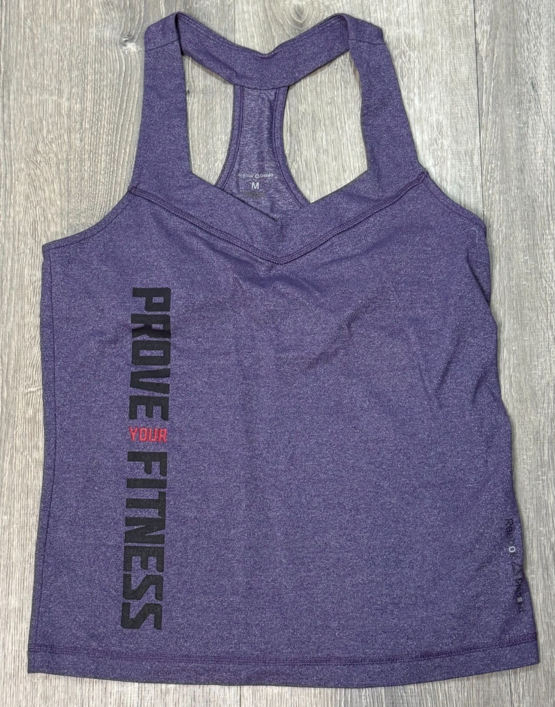 Reebok Crossfit Medium Longline Y-Back Purple Fitness Sport Tank Run Pickleball