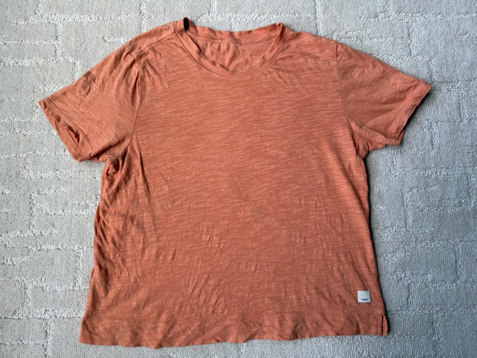 Vuori T Shirt Sunset Tee Pima Cotton Crew Women S Cropped Orange Boxy VW176