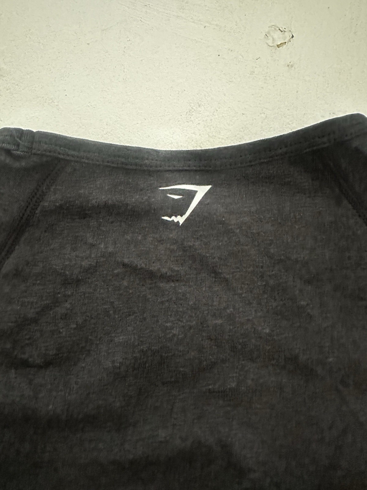 Gymshark Vital Seamless 2.0 Long Sleeve Crop Top Xs Black Marl Euc