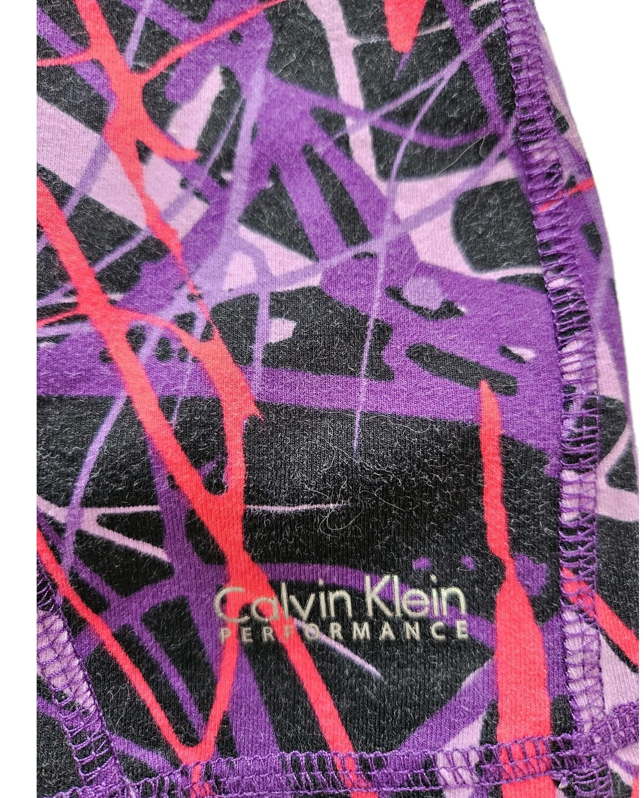Calvin Klein Performance Quick Dry Active Bra Tank Top Racer Back Purple Medium