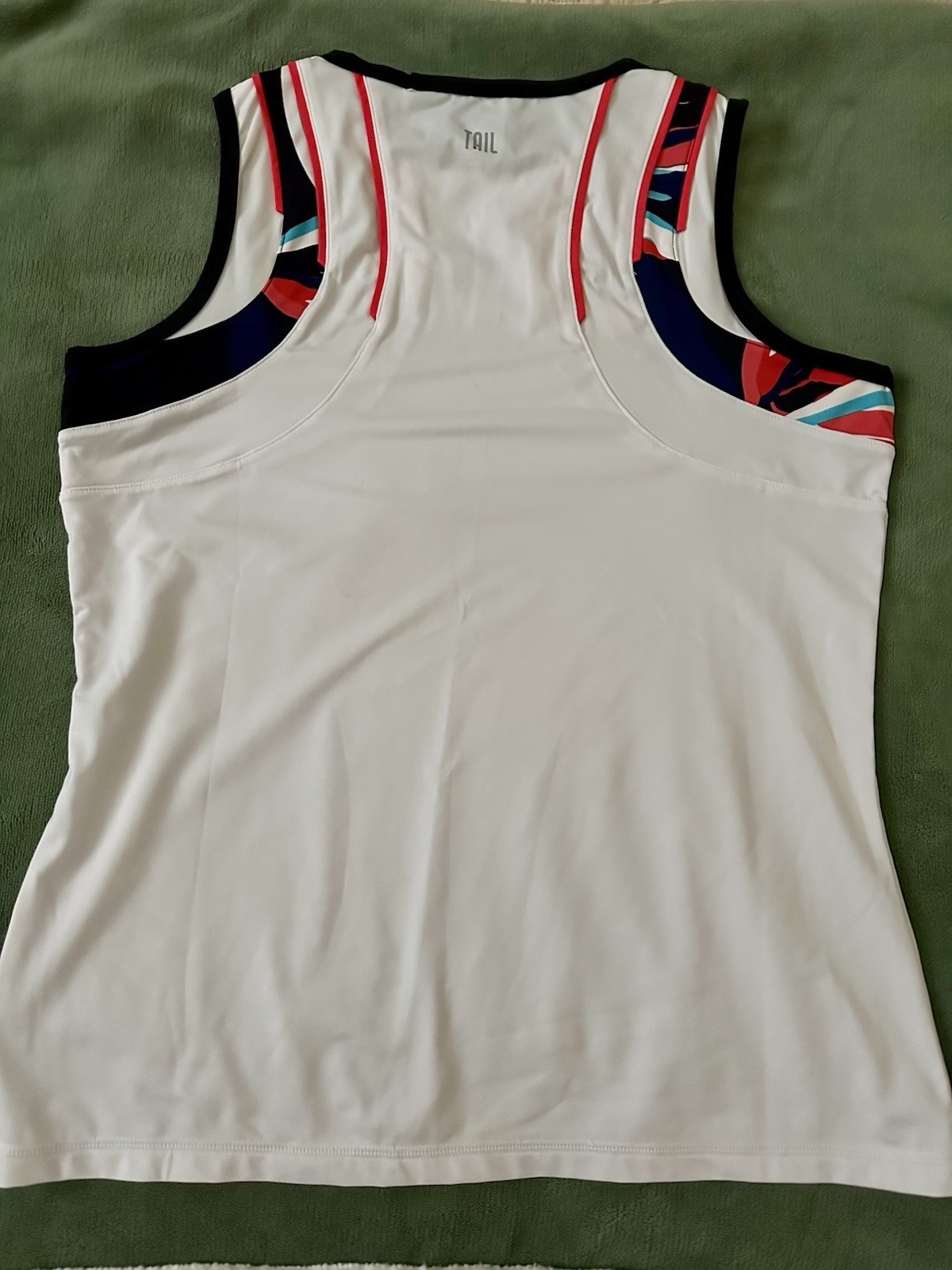 Tail Tech Performance Tennis Golf Athletic Tank top shirt White Size Small