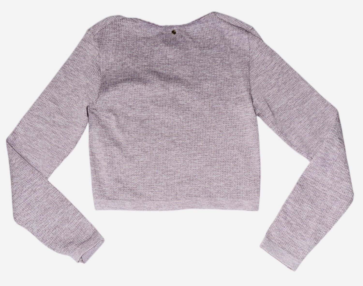 Fabletics Cable Knit Long-Sleeve Top size Large Faded Plum Heathered Purple