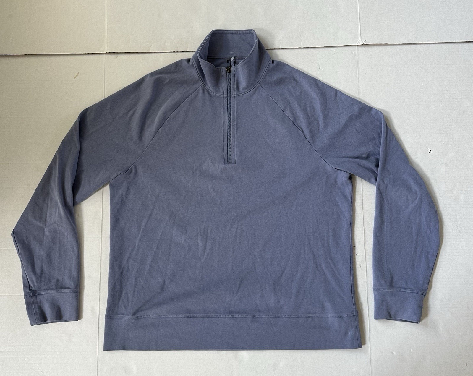 Lululemon Quarter Zip Pullover Long Sleeve Blue Size 44 X 26.5