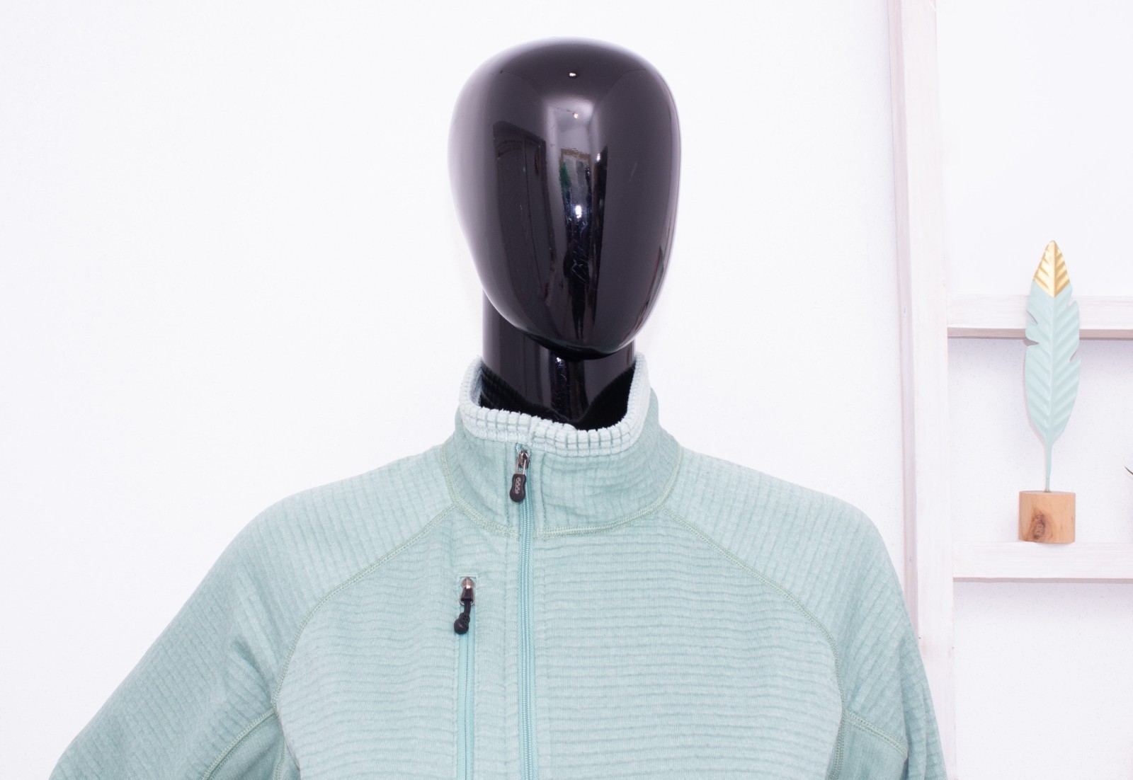 Patagonia R1 Regulator 1/4 Zip Pullover Polartec Waffle Fleece Green Women’s L