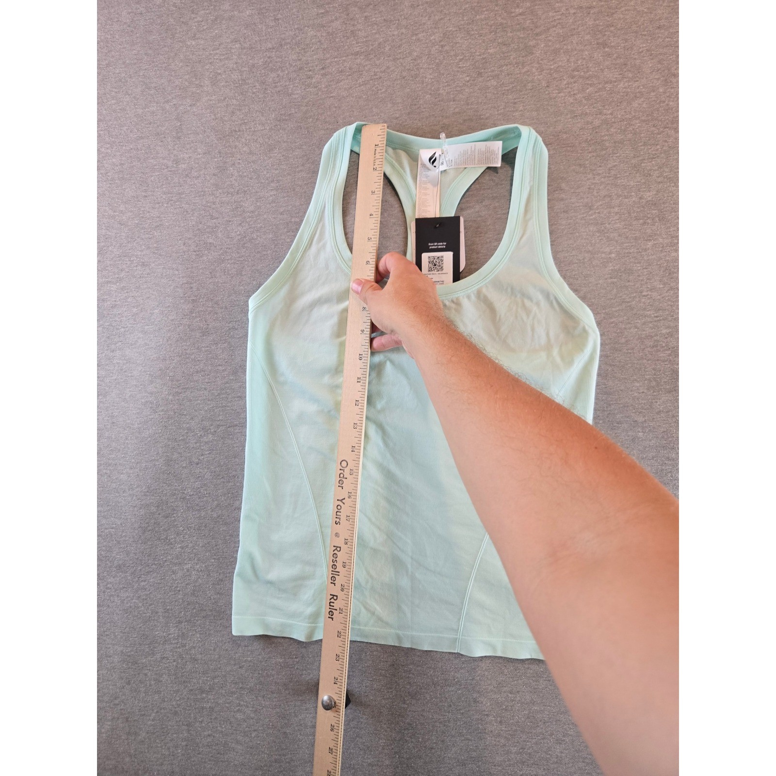 Fabletics Feather Tech Racerback Tank Womens Small Aqua Aura Mint Green New! NWT