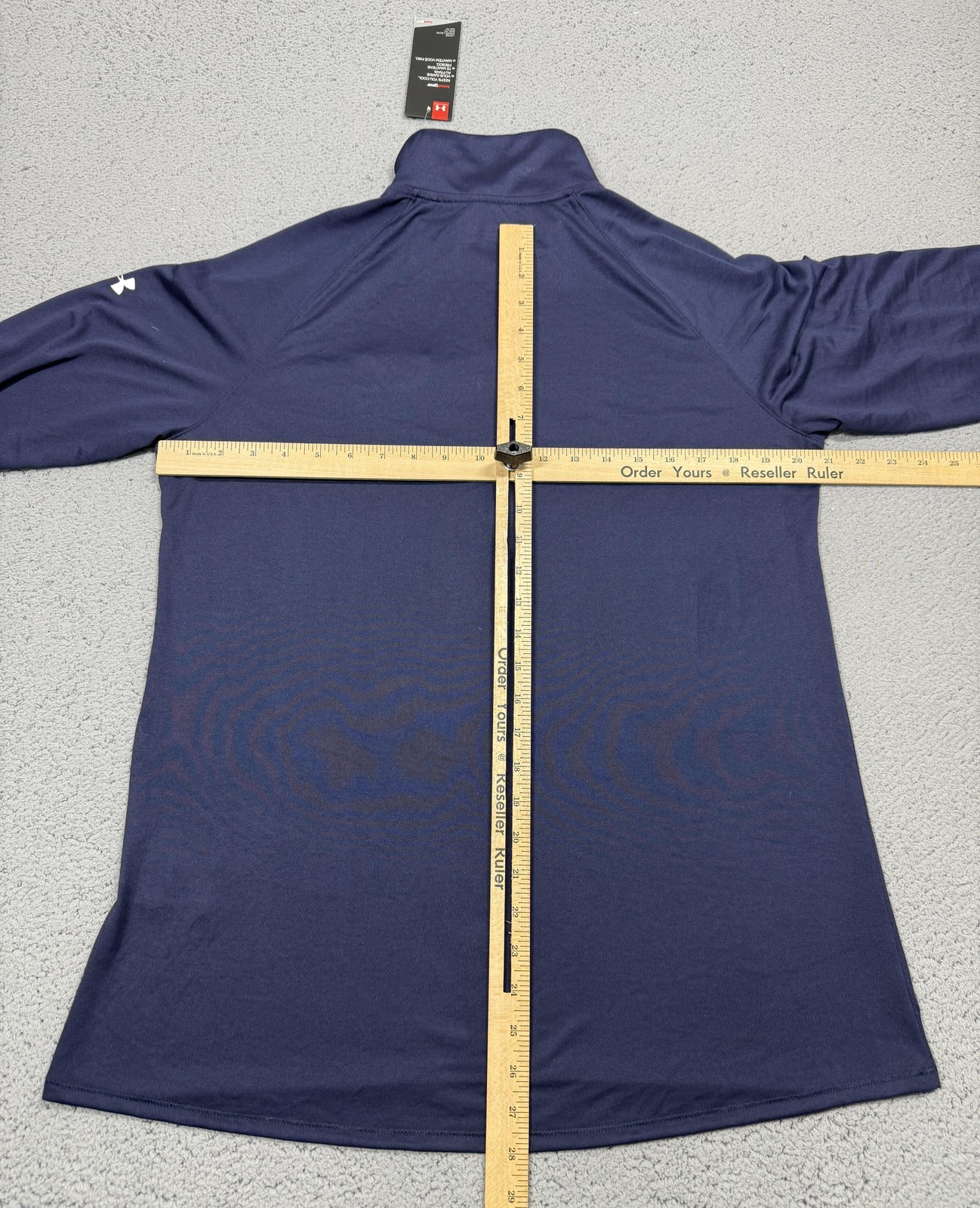 NWT Under Armour Pullover Womens Large Blue Long Sleeve 1/4 Zip HeatGear Barilla