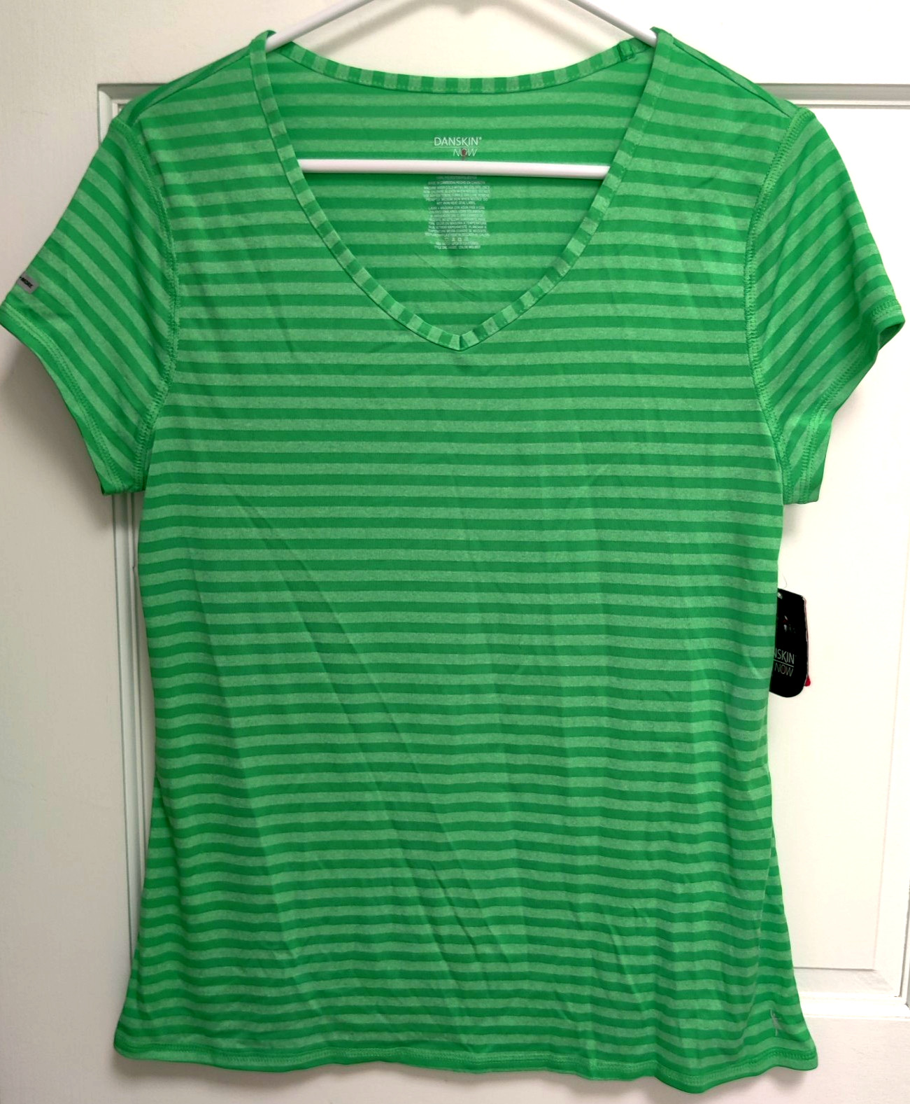 Danskin Now Top Shirt Women’s Size L Semi Fitted Green
