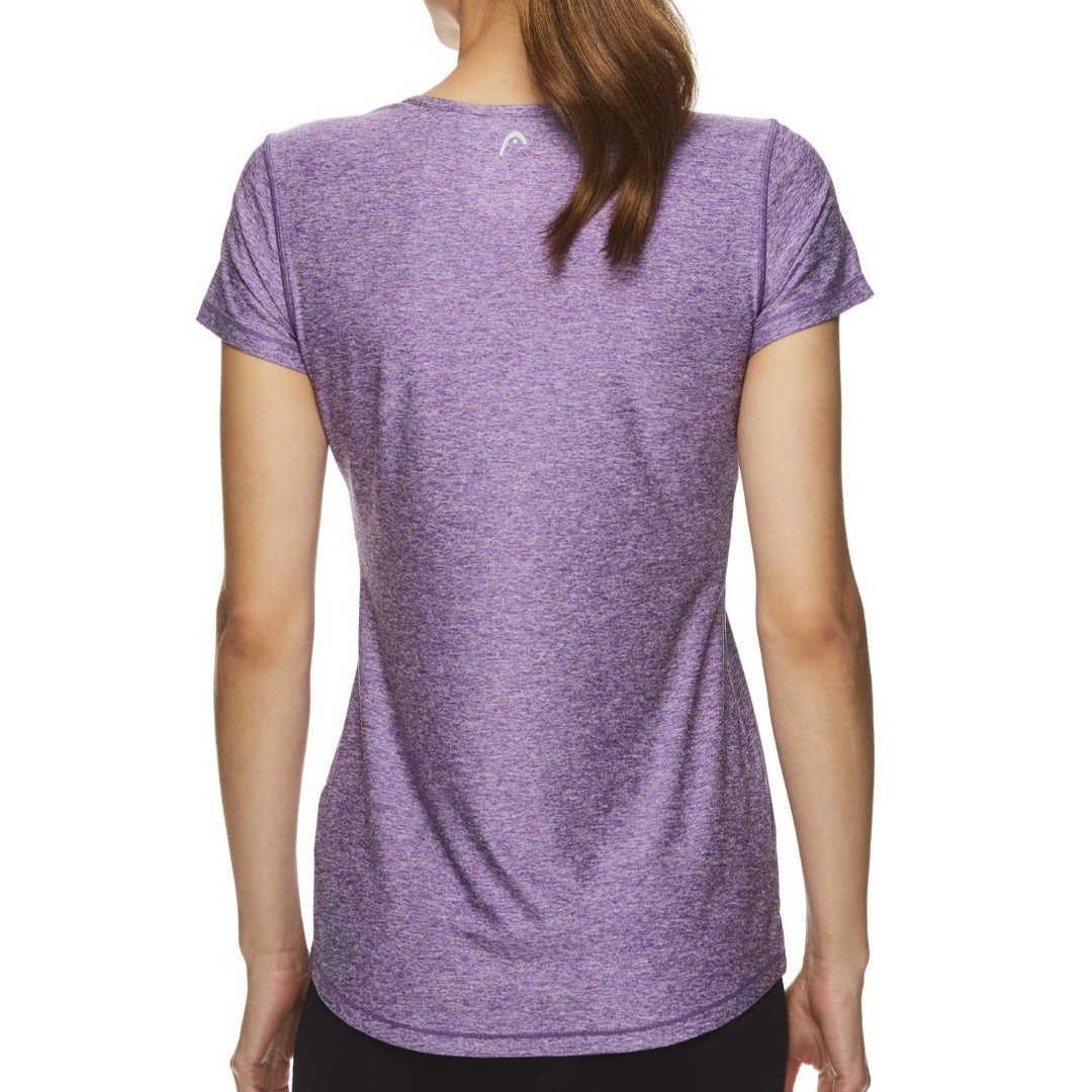 Head Womens Large Performance Workout T-Shirt Amaranth Purple Scoop Neck, Tennis