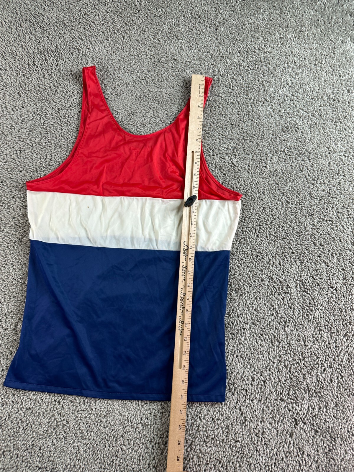 Nike Sportswear Tank Top Womens Small Red White Blue Colorblock Nylon Ladies